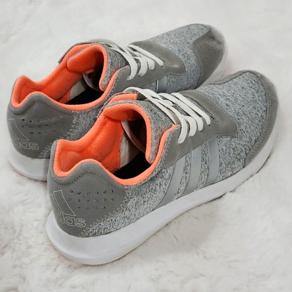 Gray and Peach pink Adidas Supercloud running shoes size 7 - Picture 4 of 8
